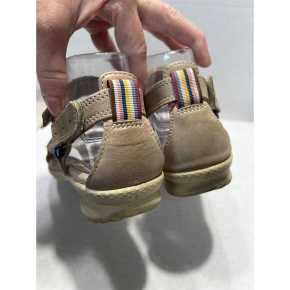 Ecco Womens Tan Hill Move sand Rainbow walking Sandals With Striped Accent Strap - Picture 6 of 10